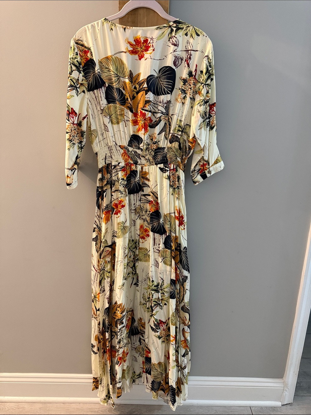 Floral V-Neck Maxi Dress in Fall Colors - Picture 12 of 12